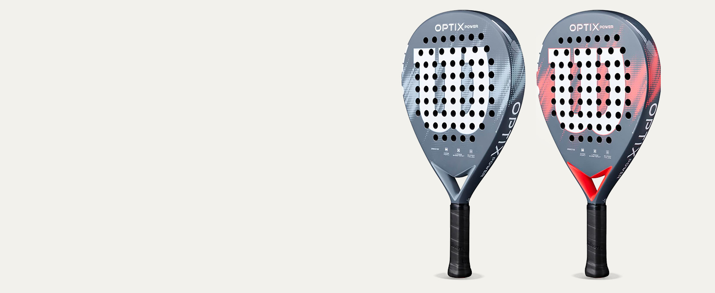 Ракетка для падел Wilson Optix V2 Lite (Біла) - Легка, для початківців, з скловолокном, 45.9x27.6x8.3 см
