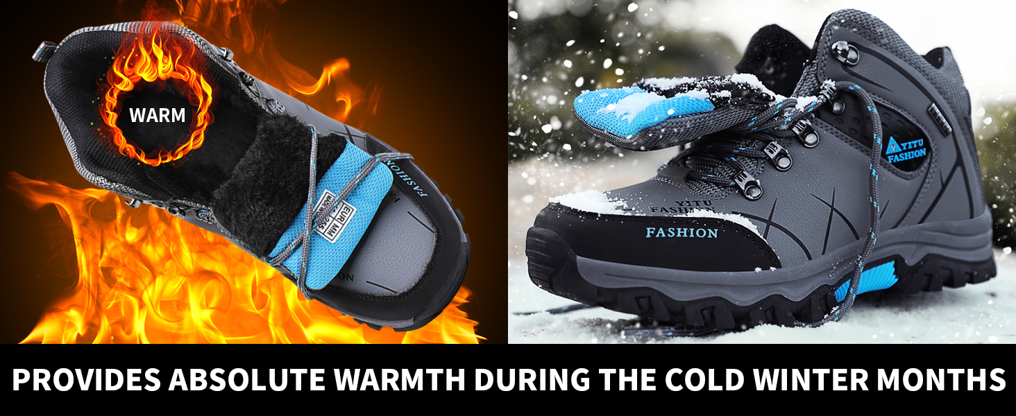 Чоловічі трекінгові черевики Littleplum: зручні, дихаючі, з теплою підкладкою, антиковзаючі, високі, спортивні, чорні, 40 EU