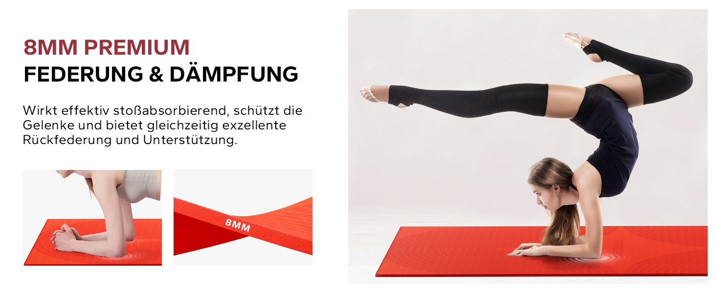 Йога мат HAPBEAR XXL: широка, спортивна, фітнес-мат з антиковзаючим покриттям 198x137 см / 183x116 см / 6 мм, надміцна, для пілатесу, тренажерного залу, дому, воркауту, зелена