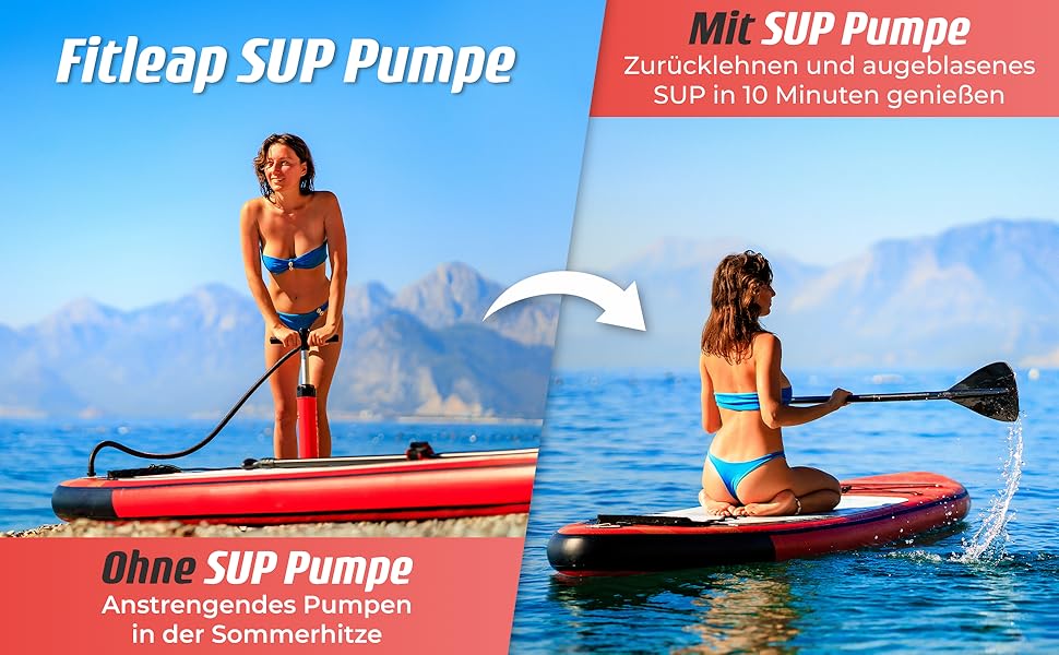 Електричний насос Fitleap для SUP, надувних матраців, каяків та ін. 12V, 20 PSI, 2-в-1 (надування/здування)