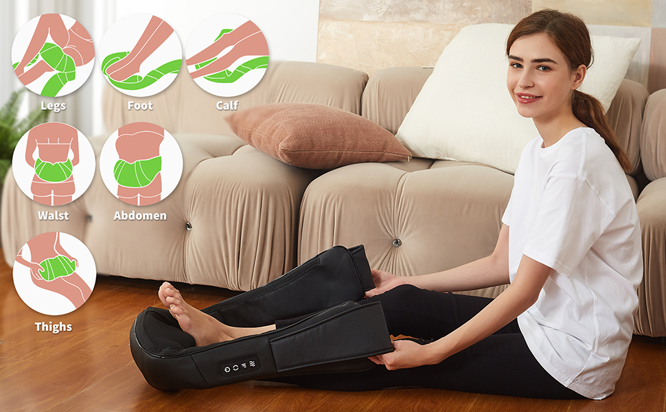 Масажер для шиї Shiatsu з підігрівом, електричний масажер для спини, плечей, ніг, ступнів. Ідеальний подарунок для зняття м'язового болю вдома та в офісі, чорний