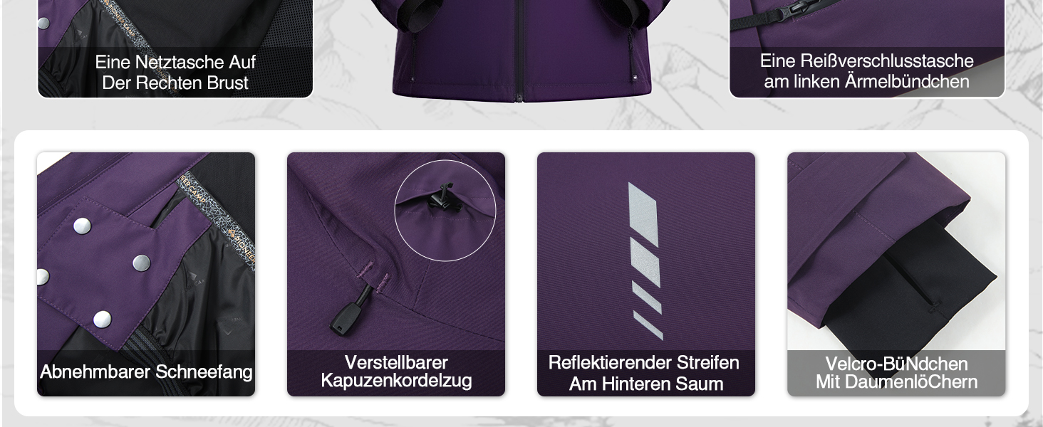 Жіноча куртка Pioneer Camp для сноуборду та гірськолижного спорту, водонепроникна, вітрозахисна, тепла, зимова, біла, розмір S