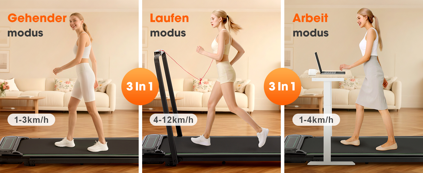 Бігова доріжка Alphaflow для дому та офісу, складана Walking Pad з нахилом 4%, LED-дисплеєм та пультом керування