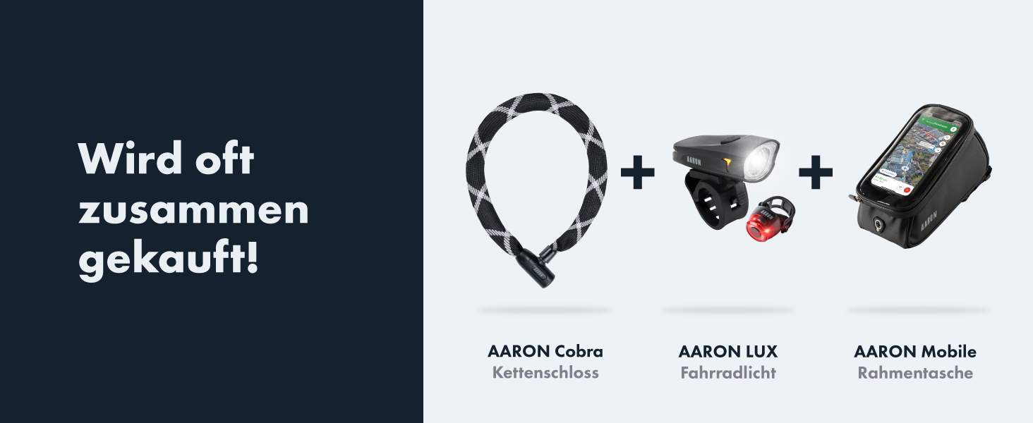 Велозамок ланцюговий AARON Cobra 105 см, сталевий з ключем, високий рівень захисту, для електровелосипеда, гірського, шосейного, трекінгового та туристичного велосипеда, чорний