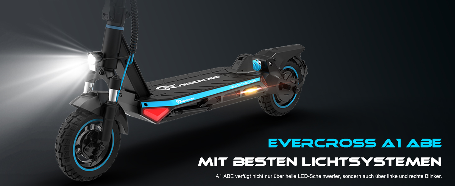 Електросамокат EVERCROSS A1 E, 10', 15.3 АЧ, 55-70 км, 500 Вт, додаток, LED дисплей