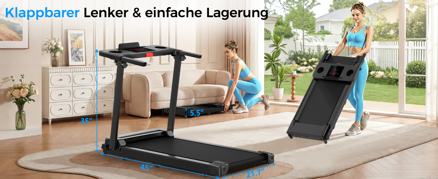 Складана бігова доріжка для дому та ходьби Walking Pad з поручнями
