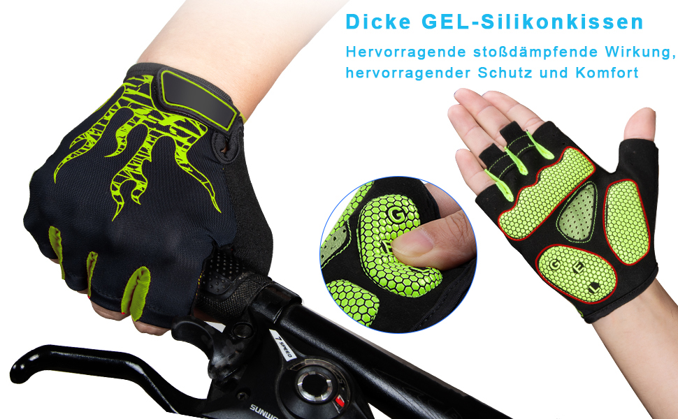 Велосипедні рукавички з напівпальцями, гелеві, для MTB, літні, спортивні, чоловічі, блакитні