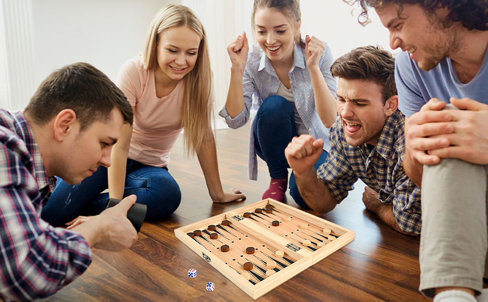 Шаховий набір з дерева 3 в 1: шахи, шашки, настільна гра. Преміум якість, складаний, для дітей та дорослих. Розмір 34 см.