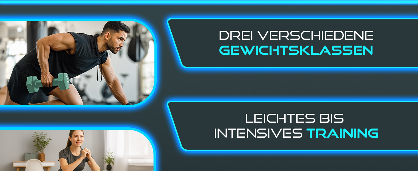 Набір гантелей 3 пари (1-5 кг, 12 кг або 18 кг) зі стійкою та 3 фітнес-гумками | Нековзкі гантелі з неопрену для жінок та чоловіків | Набір гантелей рожевого, блакитного та небесно-блакитного кольорів 12 кг