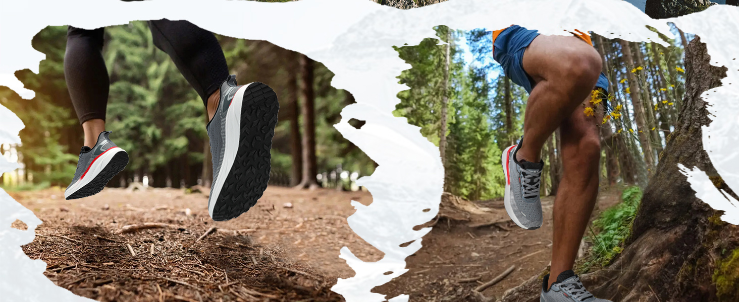 Кріцелі: бігові кросівки для чоловіків з широкою передньою частиною. Ідеальні для трейлраннінгу, бігу по дорогах, трекінгу, спорту та фітнесу. Чорний колір, розмір 44 EU