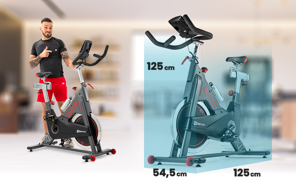 Hop-Sport велотренажер для дому HS-065IC з LCD-дисплеєм та 20 кг маховиком - до 150 кг