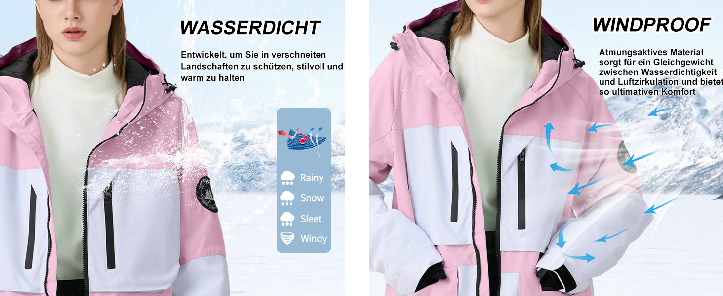 Костюм для сноубордингу та лижного спорту HOTIAN Daen (M, 167 GR+GR) - комплект куртка та штани, водонепроникний, вітронепроникний