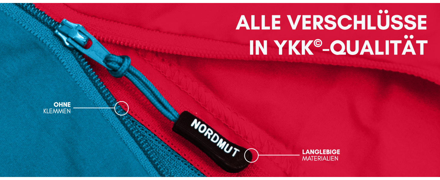 Спальний мішок NORDMUT® для подорожей: ультралегкий, дихаючий, з відділенням для подушки (блакитний, поліестер)