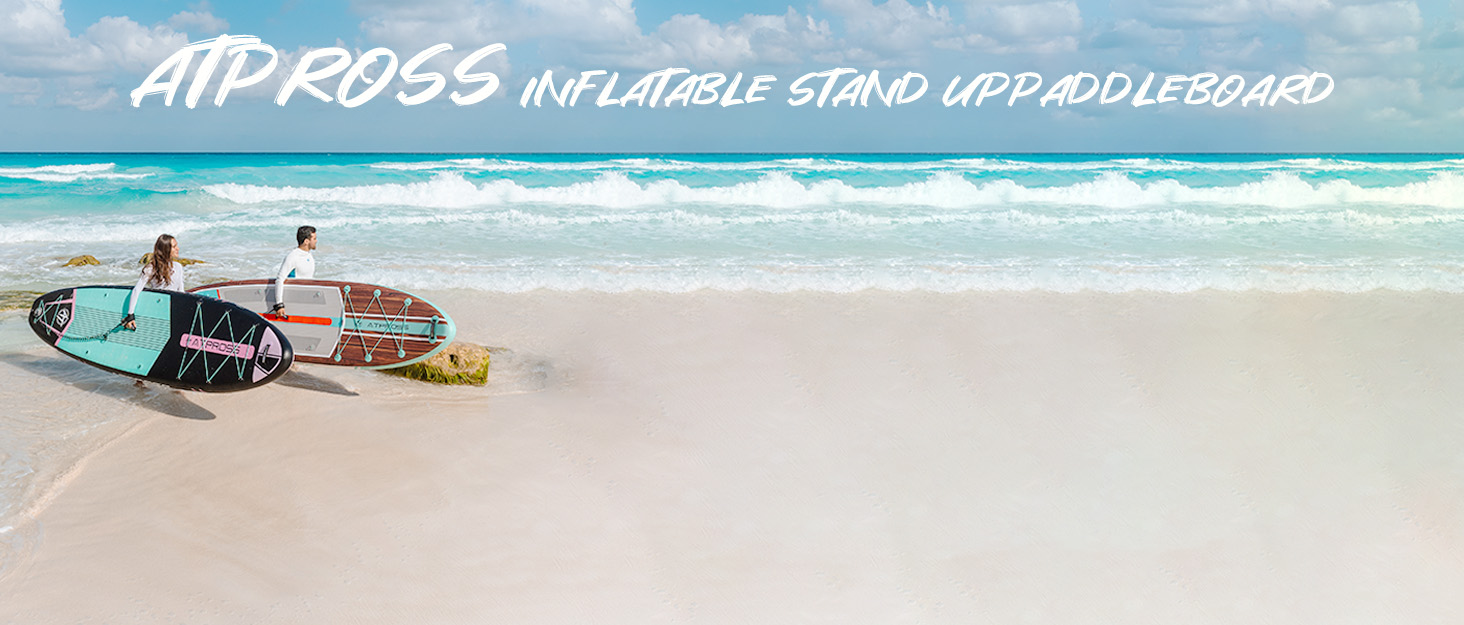 Надувна SUP-дошка ATPROSS 350x89x15 см, витримує до 200 кг, широка, для дорослих, з набором аксесуарів і рюкзаком, стійка, нековзка, для йоги, риболовлі та серфінгу