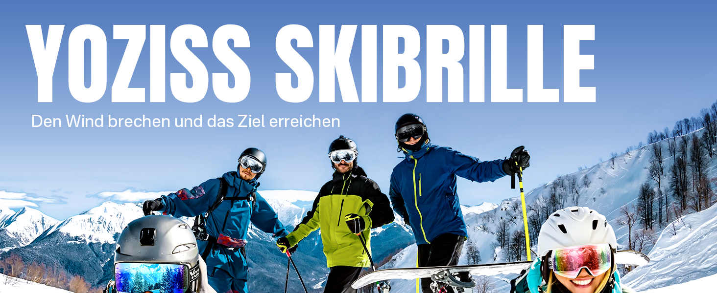 Скі-маска OTG для носіння з окулярами, Магнітна скі-маска для сноуборду з антизапітніюючим покриттям та 100% захистом від УФ-променів, скі-маска для чоловіків та жінок для катання на лижах та зимових видів спорту, блакитне скло