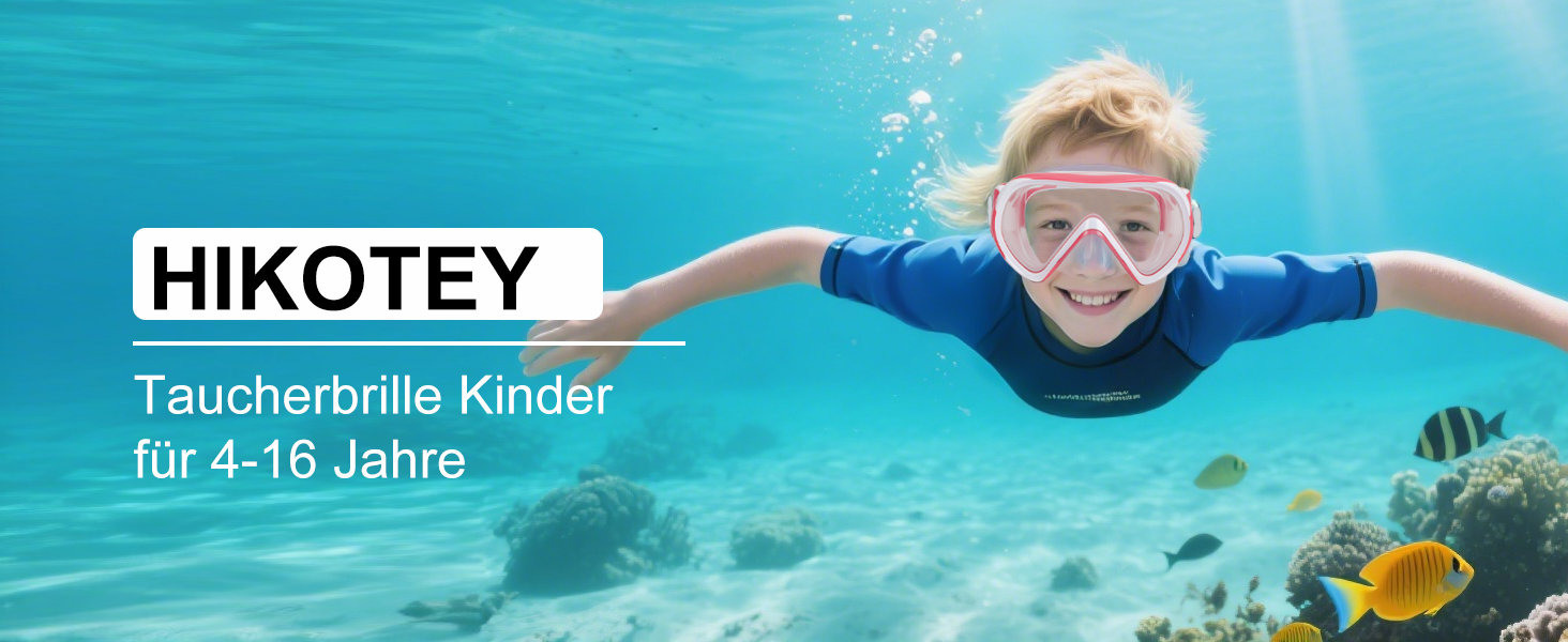 Дитячі маски для снорклінгу Kinder з трубкою, 180° панорама, проти запотівання, для дітей 4-16 років (рожевий)