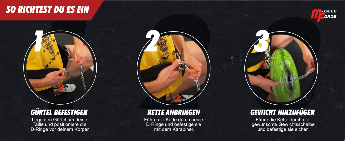 Пояс для вправ з ланцюгом 80см, сталевий ланцюг для підтягувань та віджимань на брусах | Міцний вантажний пояс для тренажерного залу та силових тренувань | Тренувальний пояс з вагою до 240кг, для додаткової ваги для чоловіків та жінок