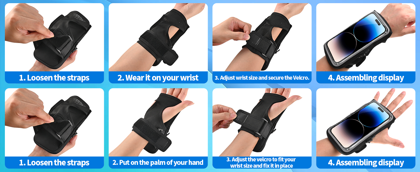 Спортивний браслет для телефону Guzack 2-в-1: фіксатор для бігу та тренувань, універсальний, для iPhone/Samsung