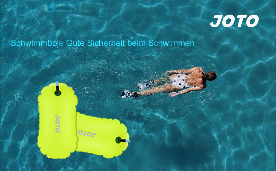Надувна буйка для плавання JOTO (2 шт.) з поясом, безпека у відкритій воді та для триатлону, помаранчево-жовта