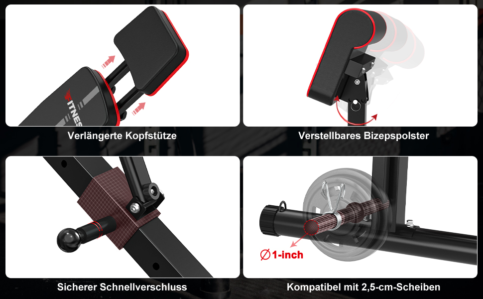 Регульована лава для тренажерного залу вдома, 350кг, складана лава з підніжжям для ніг та упором для преса, нахильна та відкидна лава для дому