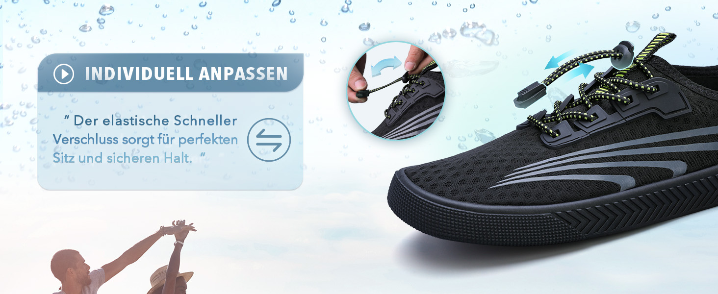 Чоботи для плавання WateLves: чоловічі та жіночі, для пляжу, аквашузи, босоніжки для плавання, швидко сохнуть, колір: місячний зелений, розмір EU 37