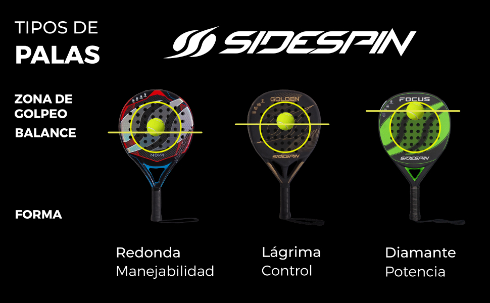 Ракетка SideSpin AW6GOLD Padel, Full Carbon, Контроль, Унісекс, Золото