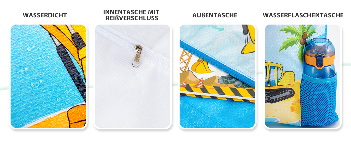 Спортивна сумка WAWSAM для гімнастики - 38 × 45 см. Водонепроникна сумка для плавання, пляжу та покупок (для дітей)