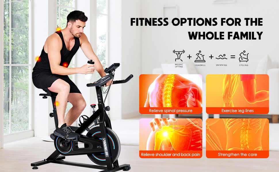 Велотренажер SogesHome Fitnessbike, магнітний, регульований, до 120 кг