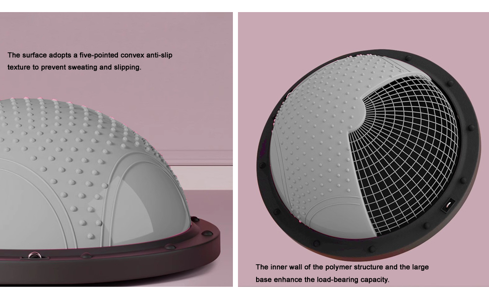 Фітбол для фітнесу та реабілітації 59 см з шипами, для зміцнення м'язів кора, масажу та зняття болю, Body Balance