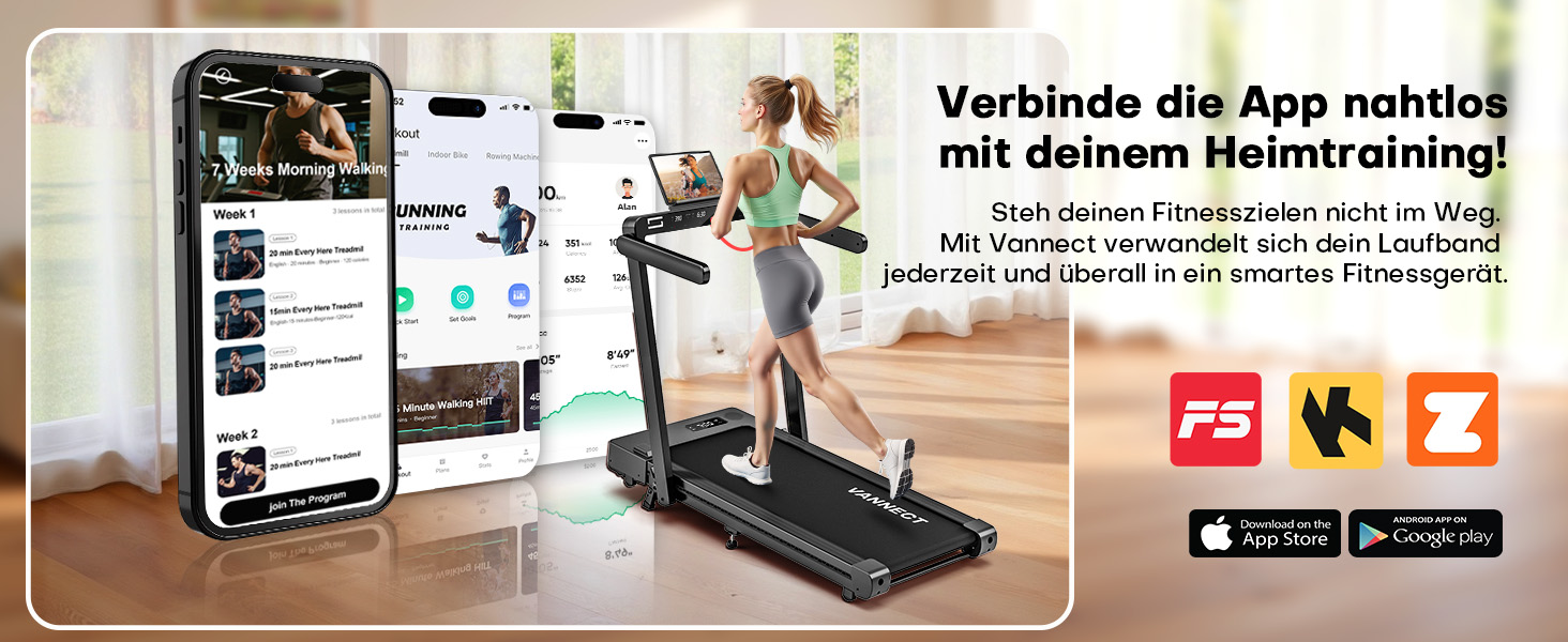 Walking Pad VANNECT: компактний біговий тренажер для дому з регулюванням нахилу, LED-дисплеєм, пультом керування, потужністю 3.0HP та вагою до 180 кг (чорний)