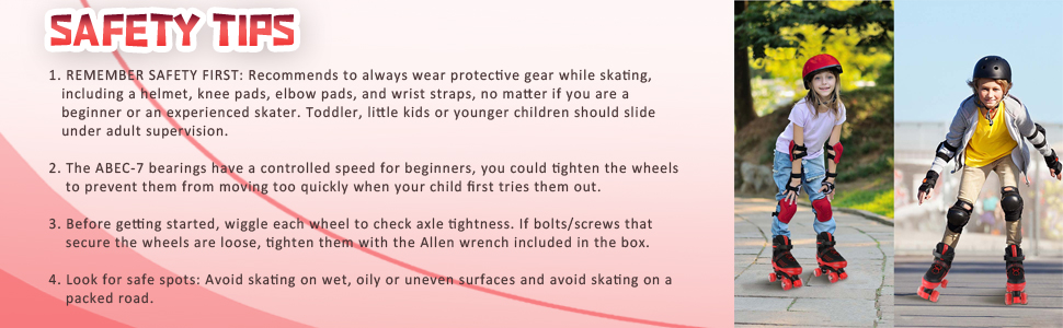 Дитячі ролики для катання: регульовані, зі світловими колесами, чорно-червоні (32-36 EU)