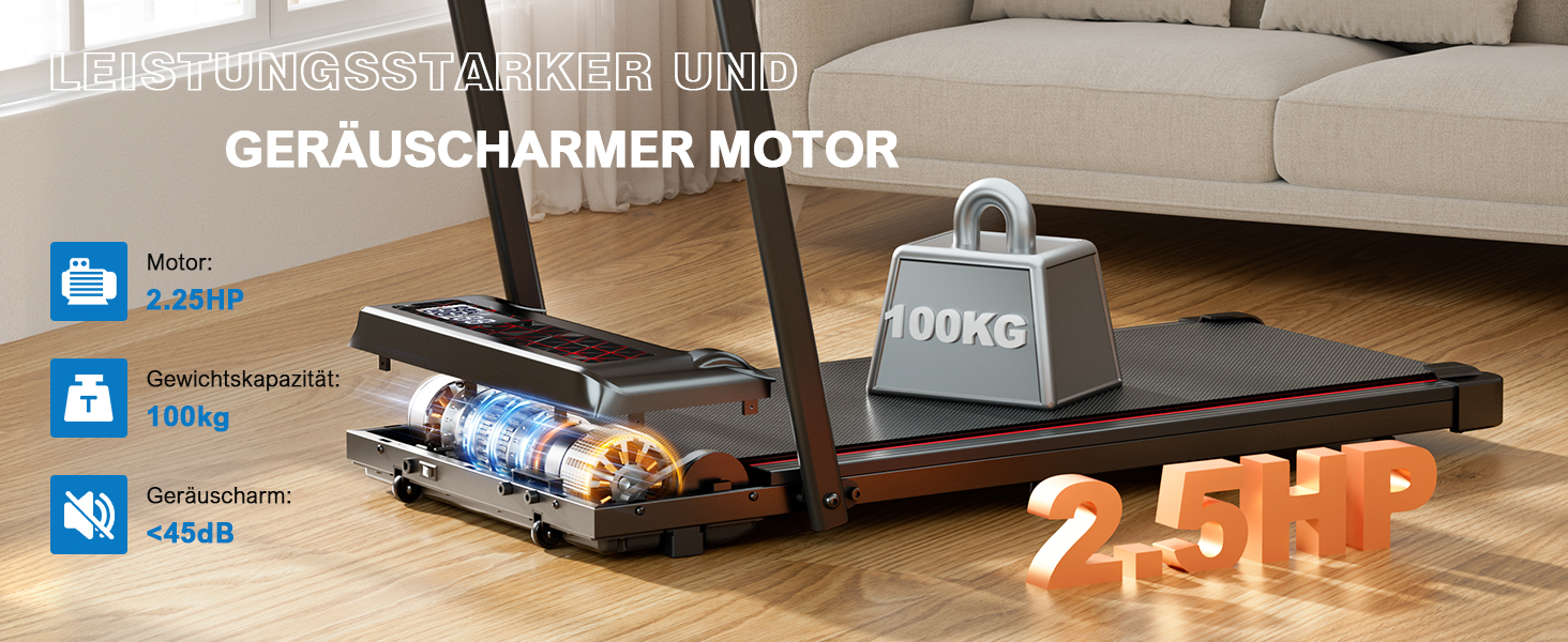 Біговий тренажер RAOO MIN для дому, 1-12 км/год, двигун 2.25HP, складаний, з пультом та LED-дисплеєм, підставка для телефону. Чорний