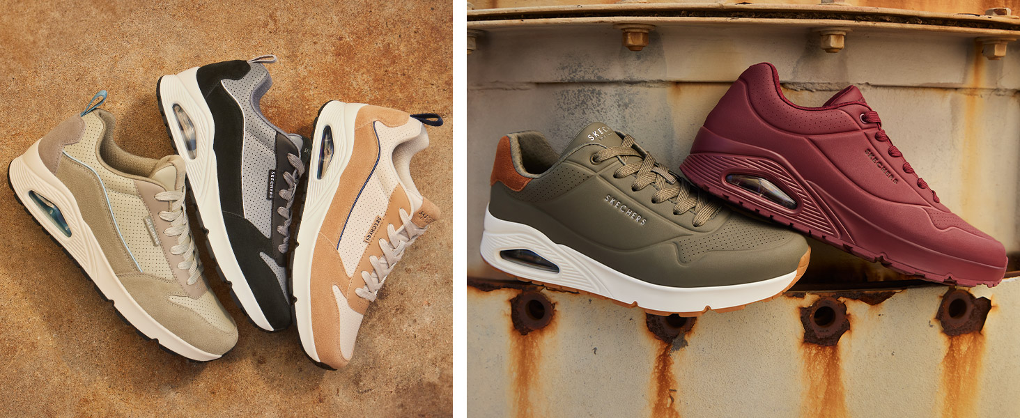 Чоловічі кросівки Skechers UNO-Stand ON AIR, червоні, 45 EU