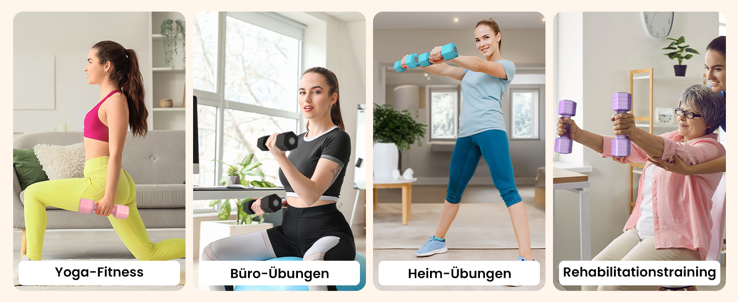 Набір гантелей Fragraim регульовані, 4.54 кг, 4-в-1, для жінок та чоловіків, з м'якими TPR-ручками, для дому, рожевий