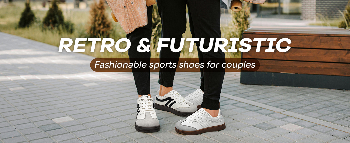 Кросівки HOBIBEAR ретро стиль унісекс бежево-чорні 39 EU. Зручне взуття для щоденного використання з анатомічною колодкою