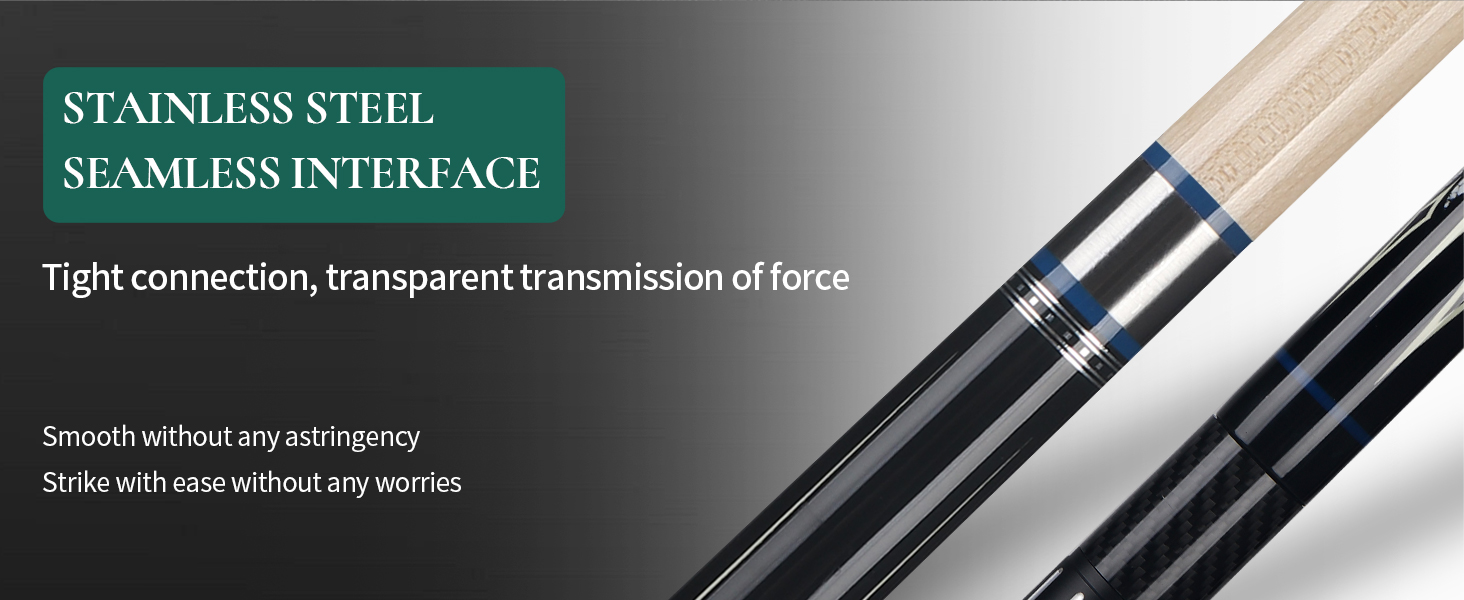 Kmise Professional Pool Queue Stick: професійний кий для більярду з канадського клена з низькою деформацією та телескопічним подовженням з вуглецевого волокна, комплект з шкіряною сумкою та аксесуарами для більярду, 538 г (зелений)