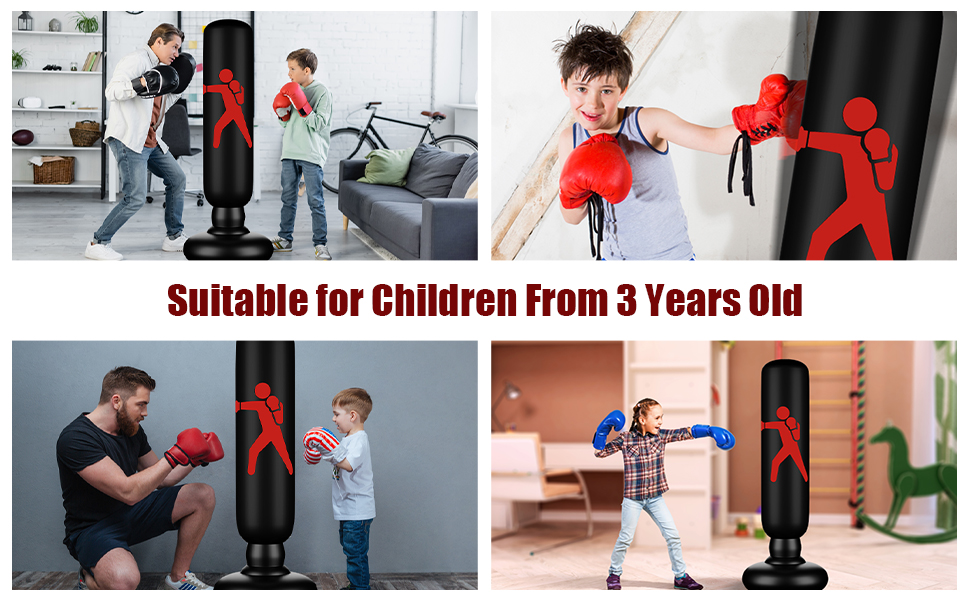 Надувний боксерський мішок Yuehuamech, самостійна підставка, для кікбоксингу, карате, тхеквондо, ММА, бодібілдингу