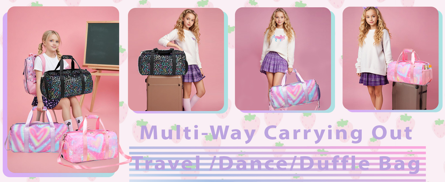 Дитяча спортивна сумка для дівчаток чорна — універсальна сумка для подорожей, тренувань, басейну та сауни з окремим відділенням для взуття