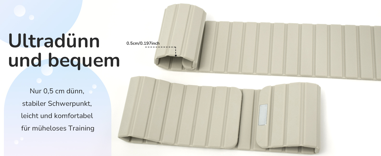 Ваги для зап'ястя та щиколоток магнітні, 0.5KG/1KG, регульовані, для йоги, пілатесу, плавання, фітнесу, силікон, білий