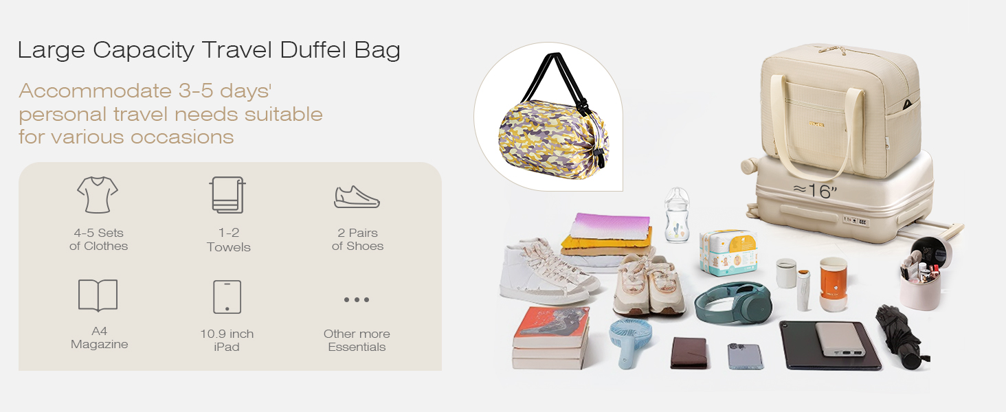 Спортивна сумка-рюкзак для ручної поклажі Wizzair/Vueling 40x30x20, водонепроникна, для подорожей, фітнесу (Бежевий+чорний)