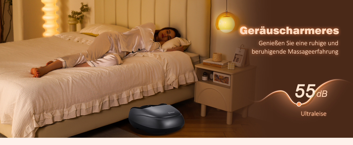 Масажер для ніг KNQZE Shiatsu з підігрівом, для фасціїту та зняття болю (сірий)