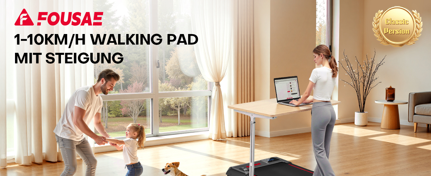 Бігова доріжка Walking Pad для дому з нахилом 9%, швидкість 1-10 км/год, потужність 2.5HP, LED-дисплеєм, дистанційним керуванням та 12 програмами, амортизація, до 150 кг, чорно-червона