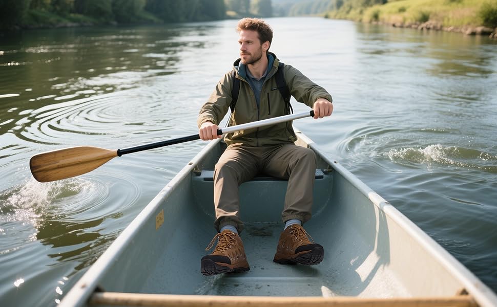 Чоловічі трекінгові черевики EARLDE, водонепроникні, легкі, для хайкінгу та активного відпочинку (41 EU, Коричневий)