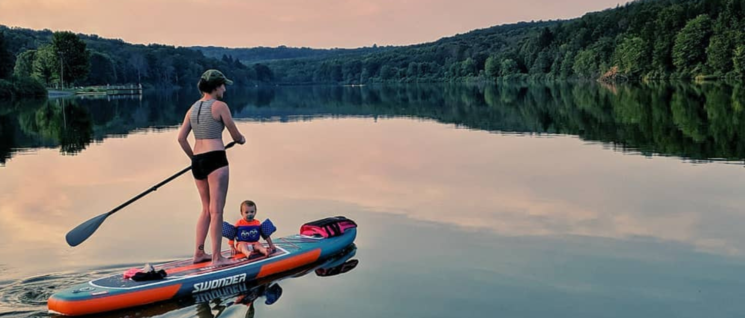 Електричний насос для SUP Swonder 20PSI з двоступеневою інфляцією, підходить для SUP, каяків та човнів, чорний