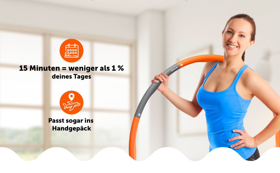 Hula Hoop HULAKA для дорослих 1.2 кг – масажний обруч для схуднення та підтяжки живота, фітнес-обруч для дому