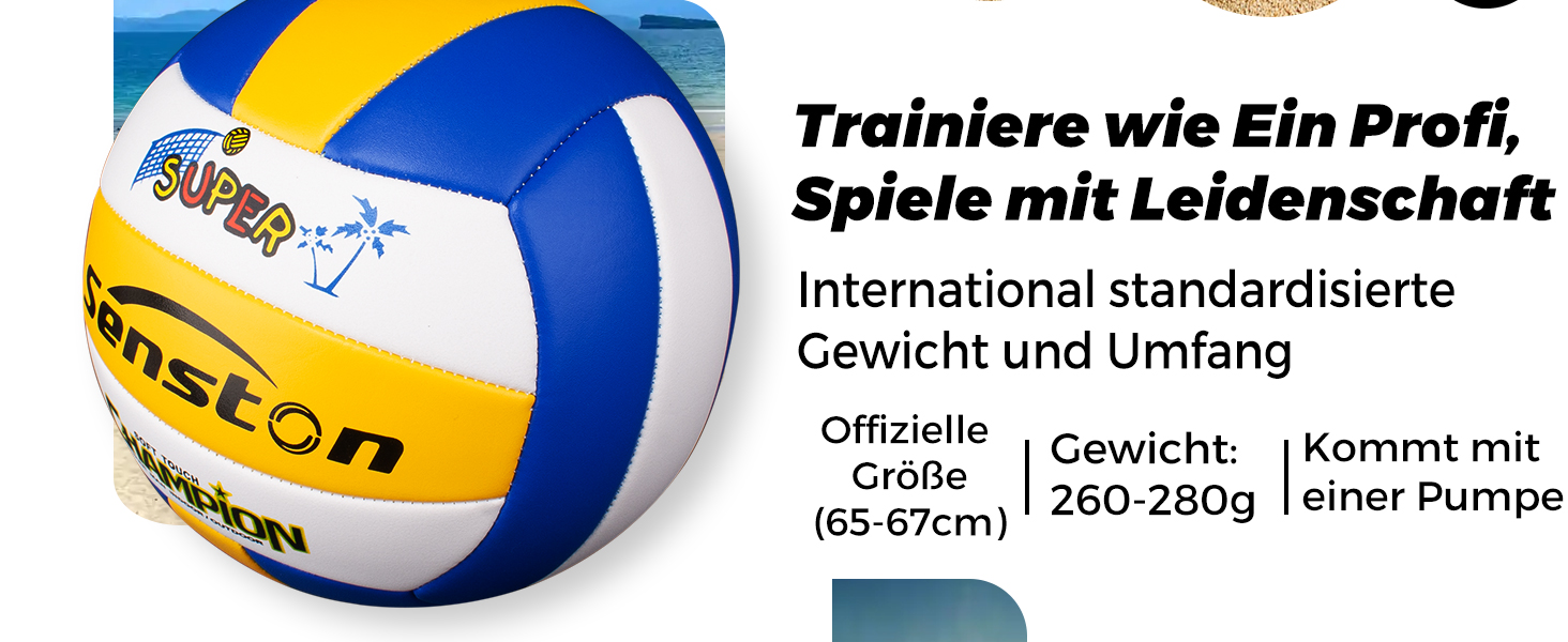 Волейбольний м'яч Senston для пляжу та активного відпочинку: водонепроникний, м'який на дотик