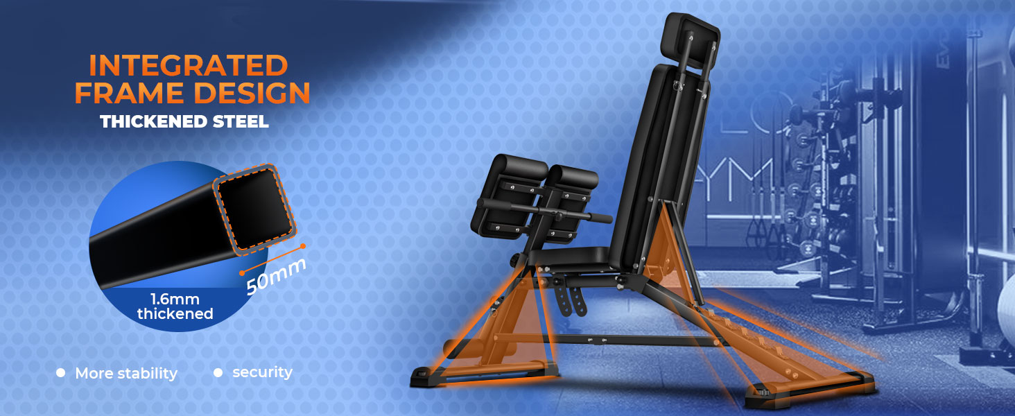 Регульована лава для тренувань 450 кг – високопродуктивна лава з ручками для дому, римський стілець для розтяжки спини та лава для пресу
