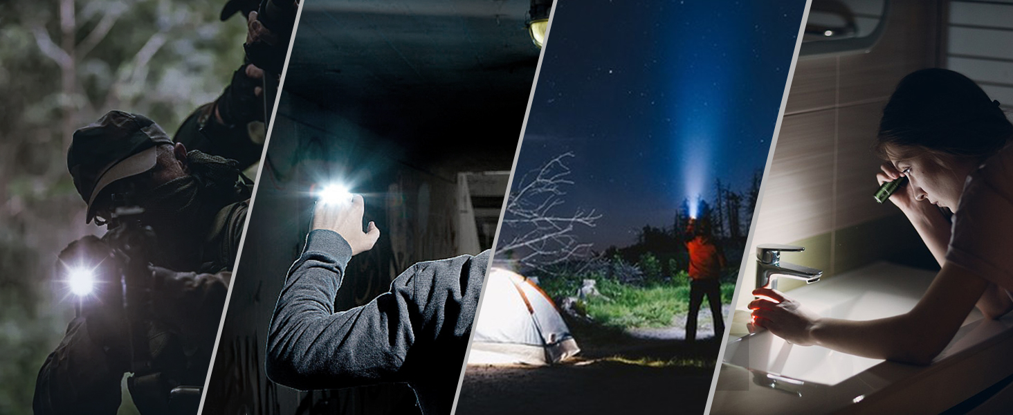 Wurkkos TD02 тактична ліхтарик LED, 2000 люмен, USB-C, водонепроникний IP68, 6 режимів, компактний, для активностей на відкритому повітрі та в приміщенні (зелений)