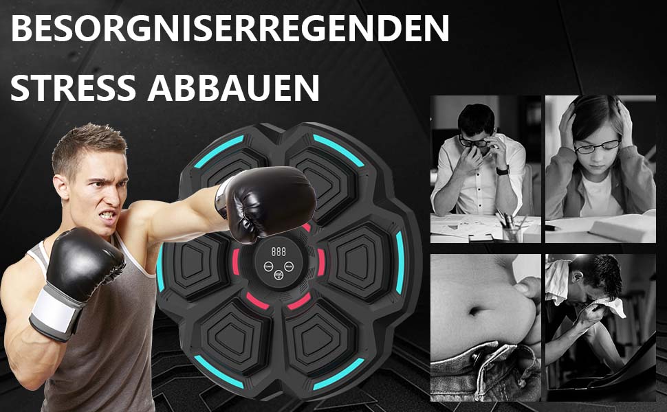 Музична боксерська машина TECKZOON Bluetooth, електронна, з підключенням Bluetooth, для тренувань, настінна ціль