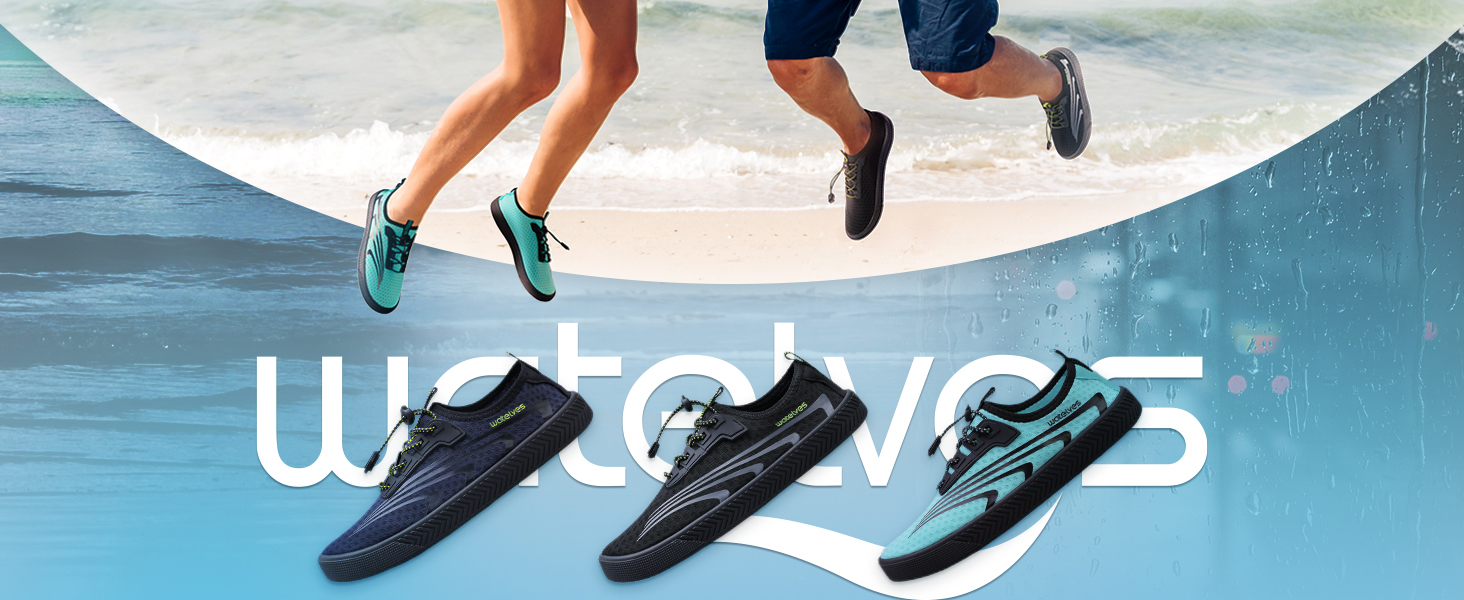 Чоботи для плавання WateLves: чоловічі та жіночі, для пляжу, аквашузи, босоніжки для плавання, швидко сохнуть, колір: місячний зелений, розмір EU 37